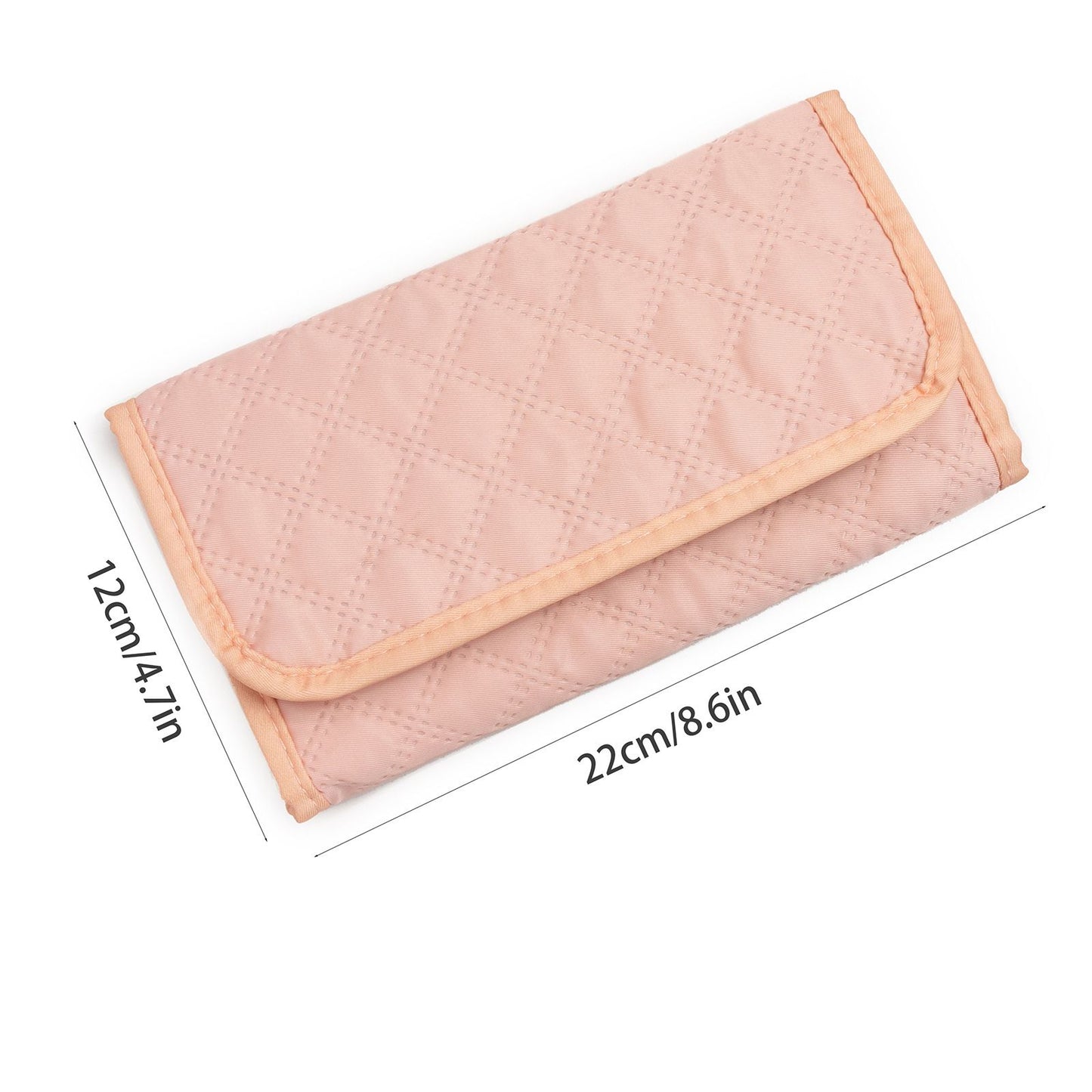 Travel Jewelry Case Organizer, Medium Foldable Storage Roll for Earrings, Necklaces, Rings, Bracelets, Brooches, pink（Excluding jewelry）