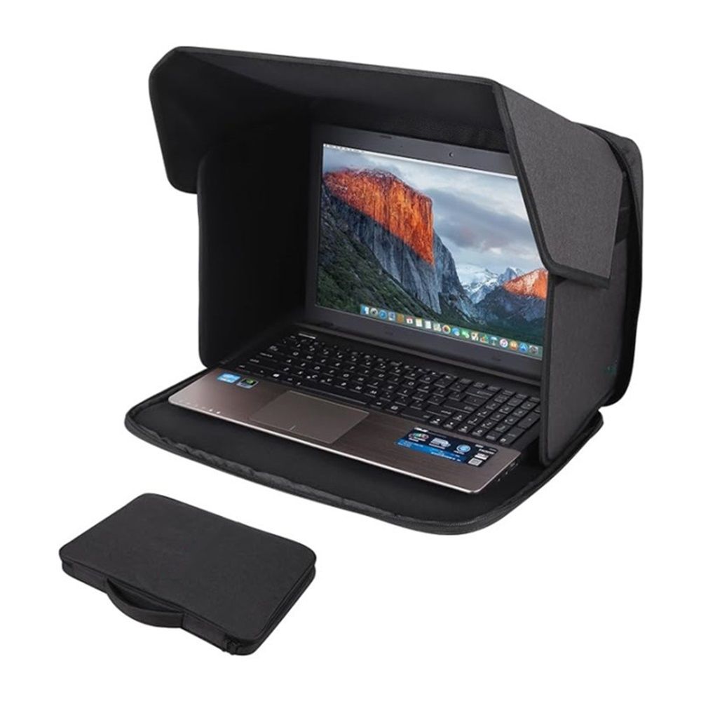 Laptop Sun Shade,Lightweight Laptop Sun Glare Shield Privacy Cover for Working Outside,Computer Privacy Hood Foldable and Portable Shield Cover Computer Hood Outside Glare 12-14''Pat