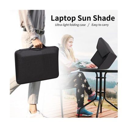 Laptop Sun Shade,Lightweight Laptop Sun Glare Shield Privacy Cover for Working Outside,Computer Privacy Hood Foldable and Portable Shield Cover Computer Hood Outside Glare 12-14''Pat