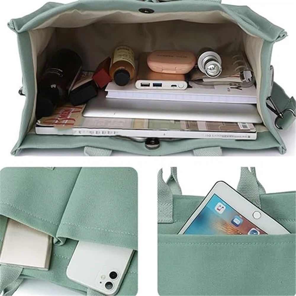 Canvas Tote Bag for Women,Laptop Bag Work Tote Bag Women Crossbody Purse Handbag Shoulder Travel Messenger Gym Tote
