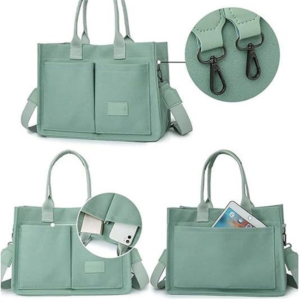 Canvas Tote Bag for Women,Laptop Bag Work Tote Bag Women Crossbody Purse Handbag Shoulder Travel Messenger Gym Tote