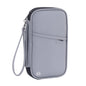 Travel Passport Wallet, Family Passport Holder, Trip Document Organizer, Cover Lightweight Portable Document Organizer with Wrist Strap (Grey)
