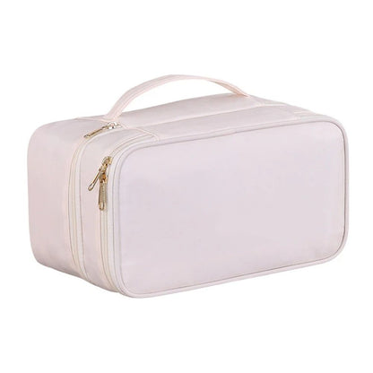 Portable Underwear Bra Storage Bag Travel Organizers Multi-Layer Toiletry Packing Cube,Multiple Layers Pack Cube Toiletry Bag（beige,oniy bag）