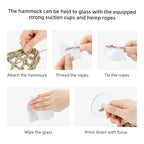 Reptile Hammock Corner Triangle 2 PCS,Natural Seagrass Fiber,Bearded Dragon Tank Accessories Habitat Decor for Lizard,Iguanas,Chameleon and Hermit Crabs