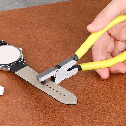 2 pack Watch Band Leather Hole Punch Plier Universal 2.0mm Shoe Strap Hole Puncher Wrist Belt Punch Hole Tool Puncher Pliers Repair Tools Suitable for Belts, Shoes, Fabric, DIY Crafts Projects