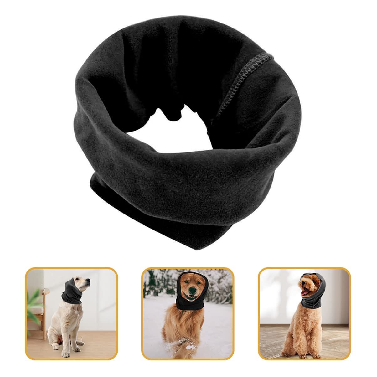 2 pack Quiet Ears for Dogs, Cat Dog Hoodies Hat for Noise Block Ear Protection and Recovery, The Grooming and Force Drying Miracle Tool for Anxiety Relief & Calming Dogs (L, Black)