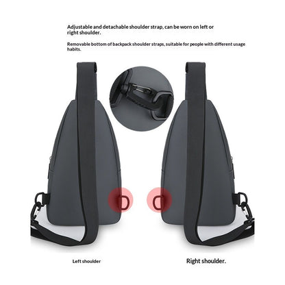 Sling Bag For Women Faux Leather Small Casual Daypack Backpack Fanny Pack Crossbody Chest Bags Purse（gray）