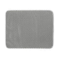 Cat Litter Mat Large Cat Litter Trapping Mat 30x30cm Double Layer Urine and Water Proof Kitty Litter Box Mat  grey