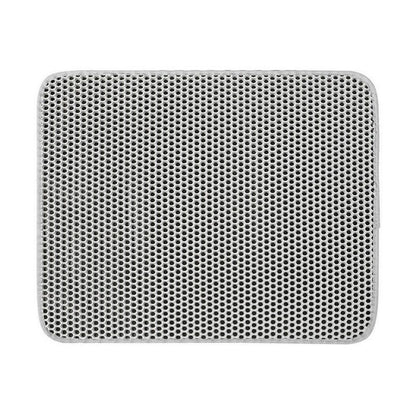 Cat Litter Mat Large Cat Litter Trapping Mat 30x30cm Double Layer Urine and Water Proof Kitty Litter Box Mat  grey
