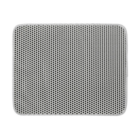Cat Litter Mat Large Cat Litter Trapping Mat 30x30cm Double Layer Urine and Water Proof Kitty Litter Box Mat  grey