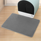 Cat Litter Mat Large Cat Litter Trapping Mat 30x30cm Double Layer Urine and Water Proof Kitty Litter Box Mat  grey
