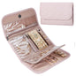 Travel Jewelry Case Organizer, Foldable Storage Roll for Earrings, Necklaces, Rings, Bracelets, Brooches,  Pink 33.5 * 22CM（Only storage bag）