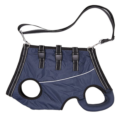Back Legs with Handles,Adjustable Dog Lift Sling Carrier for Senior, Disabled, Joint Injuries, Arthritis, Loss of Stability Dogs（Navy blue M）