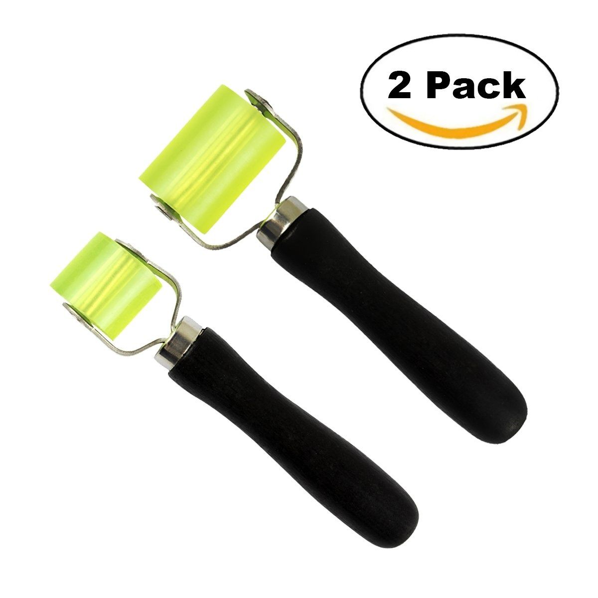2 Size Car Sound Deadener Rolling Wheel Roller for Easy Application (17.5*5cm+17*3.1cm) – Noise Insulation & Vibration Dampening Tool for Automotive Audio & Heat Mat Installation