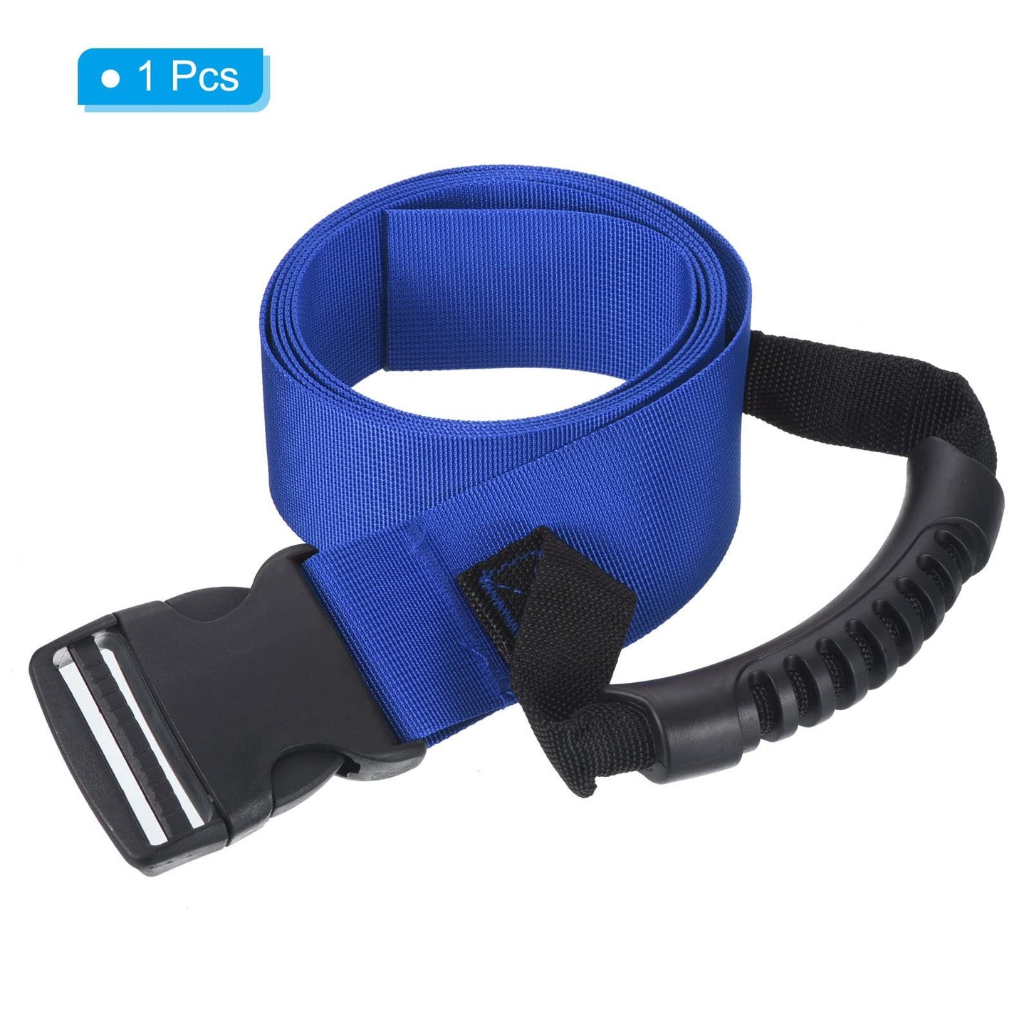 Carrying Strap with Handle, Adjustable Nylon Belt for Moving Lifting Boxes Grocery Luggage, blue