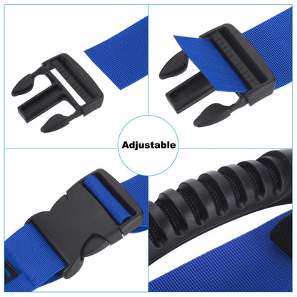 Carrying Strap with Handle, Adjustable Nylon Belt for Moving Lifting Boxes Grocery Luggage, blue
