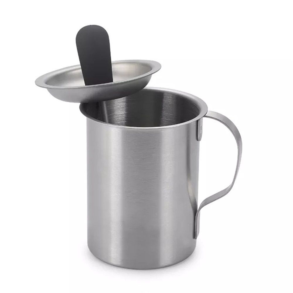 Stainless steel oil pot brush integrated oil pot silicone oil brush bottle barbecue oil pot with brush, used for cooking and grilling
