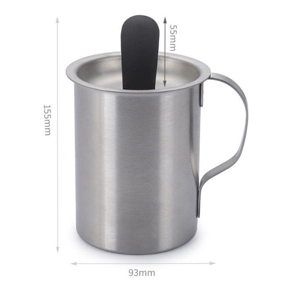 Stainless steel oil pot brush integrated oil pot silicone oil brush bottle barbecue oil pot with brush, used for cooking and grilling