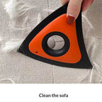 Mini Pet Hair Remover Triangle (Orange) – Eco‑Friendly, Reusable Lint & Fur Cleaner for Carpets, Furniture, Clothing & Auto Interior – Ergonomic Precision Tool