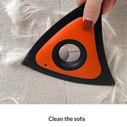 Mini Pet Hair Remover Triangle (Orange) – Eco‑Friendly, Reusable Lint & Fur Cleaner for Carpets, Furniture, Clothing & Auto Interior – Ergonomic Precision Tool