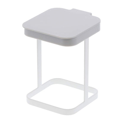 Countertop Trash Can Garbage Bag Holder for Home Kitchen Desktop trash bin, home kitchen storage bin, office paper basket（white）