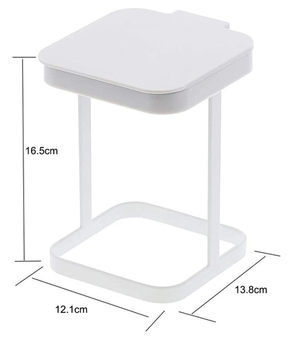 Countertop Trash Can Garbage Bag Holder for Home Kitchen Desktop trash bin, home kitchen storage bin, office paper basket（white）