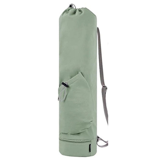 Yoga Mat Bag with Water Bottle Pocket and Bottom Wet Pocket, Exercise Yoga Mat Carrier Multi-Functional Storage Bag,（green）