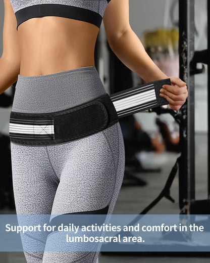 Sacroiliac  Joint Hip Belt - Lower Back Support Brace for Men and Women - Pelvic Support Belt -  Belt - Sciatica Pelvis Lumbar Hip Pain Relief（110cm）