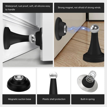 Magnetic Door Holder for RV, Magnetic RV Door Stopper, Strong Magnetic Baggage Door Catch Latch for RV, Camper, Travel Trailer, Motor Home, Boat Compartments, Cargo (Black)