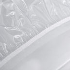 Clear Round Fitted Vinyl Tablecloth for  Diameter Tables - Heavy Duty Elasticized Table Cover Elastic Edged Plastic Table Cloth Protector（76*243CM）