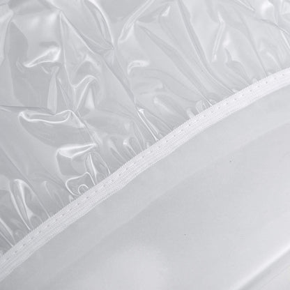 Clear Round Fitted Vinyl Tablecloth for  Diameter Tables - Heavy Duty Elasticized Table Cover Elastic Edged Plastic Table Cloth Protector（76*243CM）