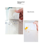 Clear Round Fitted Vinyl Tablecloth for  Diameter Tables - Heavy Duty Elasticized Table Cover Elastic Edged Plastic Table Cloth Protector（76*243CM）