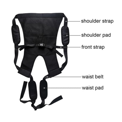 Lightweight Kids Carrier Belt Short Journeys Hiking Back Pack Belt Outdoor Children Lift Sling for Transferring Children to Car,Wheelchair,Vehicle,Bed,Chair(Black, Large)