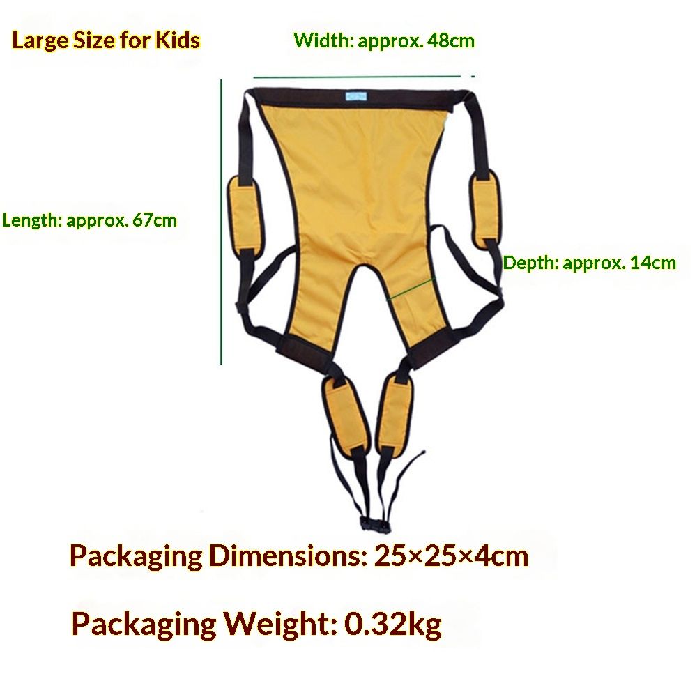 Lightweight Kids Carrier Belt Short Journeys Hiking Back Pack Belt Outdoor Children Lift Sling for Transferring Children to Car,Wheelchair,Vehicle,Bed,Chair(Black, Large)