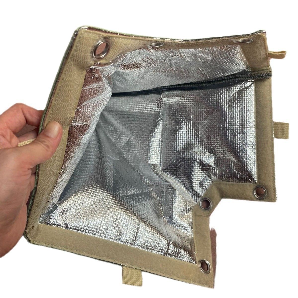 Outdoor Backflow Preventer Cover, Pipe Insulated Pouch for Freeze Protection, Winter Thicken Fabric Sprinkler Valve Insulation Cover for Outside Irrigation Pipe & Water Well Pump (khaki)