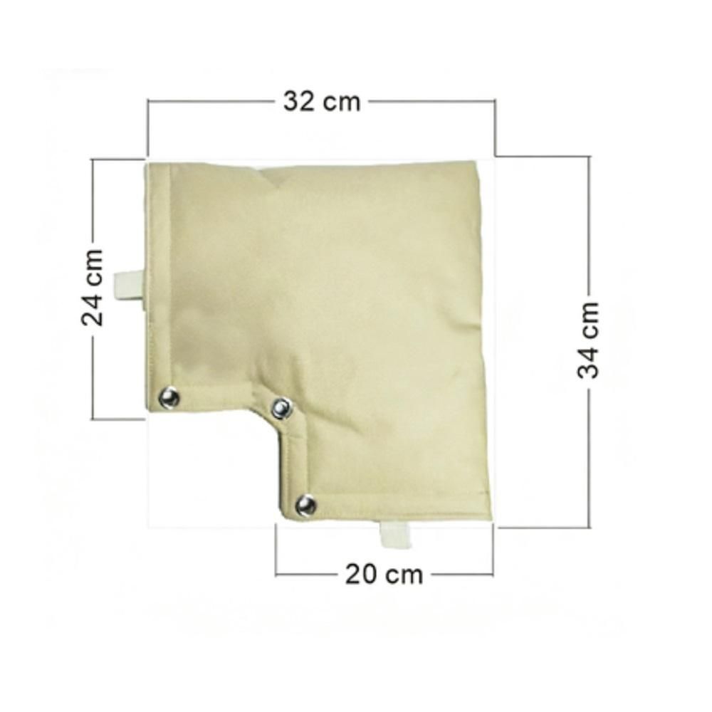 Outdoor Backflow Preventer Cover, Pipe Insulated Pouch for Freeze Protection, Winter Thicken Fabric Sprinkler Valve Insulation Cover for Outside Irrigation Pipe & Water Well Pump (khaki)