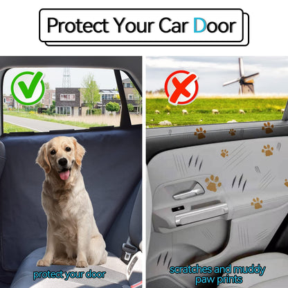 2 Pack Extra Big & Thick Anti Pet Scratching Waterproof Vehicle Door Covers Guard Truck Interior Panel Safe SUV Universal  Black