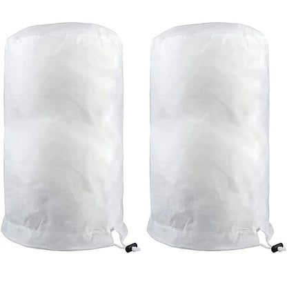 2 Pack Rounded Top Plant Covers Freeze Protection for Winter, 60*80cmTree Frost Protection Blankets Outdoor With Zipper/Drawstring, for Shrub Bush Fruit Tree Potte(White)