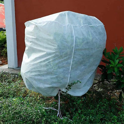 2 Pack Rounded Top Plant Covers Freeze Protection for Winter, 60*80cmTree Frost Protection Blankets Outdoor With Zipper/Drawstring, for Shrub Bush Fruit Tree Potte(White)