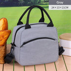 Lunch Bag for Women & Men Adult Insulated Lunch Box, Small Leakproof Cooler Food Lunch Containers Reusable High Capacity Lunch Tote Bags for Work, Travel, Outdoor (gray)