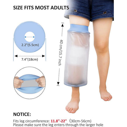 Knee Cast Cover for Shower Waterproof Knee Cover for Shower after Surgery Reusable Cast Bag After Surgery for Wound, Burns, Bandage（1 pcs）