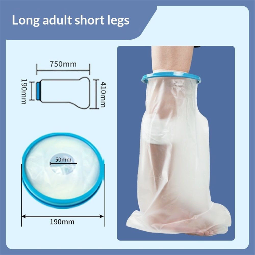 1 pcs Water Proof Leg Cast Cover for Shower, Showering Foot, Watertight Foot Protector for Leg and Foot Surgeries, Cast Bag for Shower (16Wx29L, White)