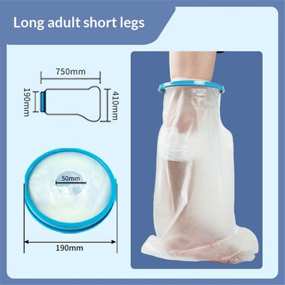1 pcs Water Proof Leg Cast Cover for Shower, Showering Foot, Watertight Foot Protector for Leg and Foot Surgeries, Cast Bag for Shower (16Wx29L, White)