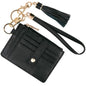 2 pack Small Wristlet Wallets for Women Credit Card Holder Wallet Keychain Wristlet Wallet Credit Card Wallets for Women (Black)