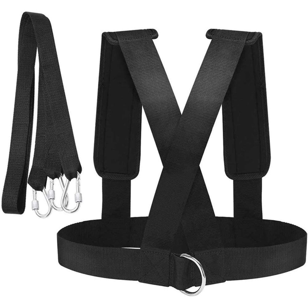 Sled Harness Tire Pulling Harness Pull Strap with Reinforced Lock, Can Pull up to 1.5T for Fitness Weight Sled Training Speed Chute Harness Trainer Football Workout Equipment