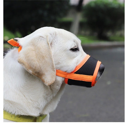 2 pack Dog Muzzle Anti Biting Barking and Chewing with Comfortable Mesh Soft Fabric and Adjustable Strap, Suitable for Small, Medium and Large Dogs(L)