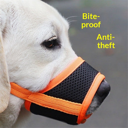 2 pack Dog Muzzle Anti Biting Barking and Chewing with Comfortable Mesh Soft Fabric and Adjustable Strap, Suitable for Small, Medium and Large Dogs(L)