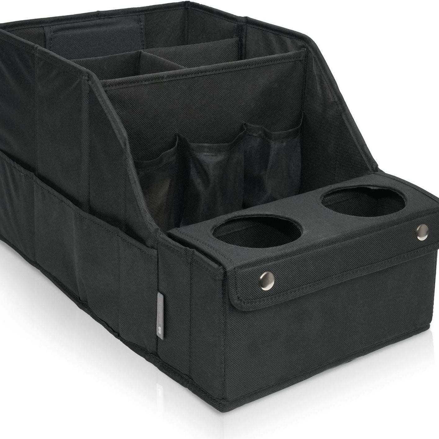 Car Seat Organizer- Backseat Car Organizer with 11 Storages Compartments and 2 Cup Holders, Organizers and Storage, Front Seat for Travel Kids,Black