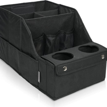 Car Seat Organizer- Backseat Car Organizer with 11 Storages Compartments and 2 Cup Holders, Organizers and Storage, Front Seat for Travel Kids,Black