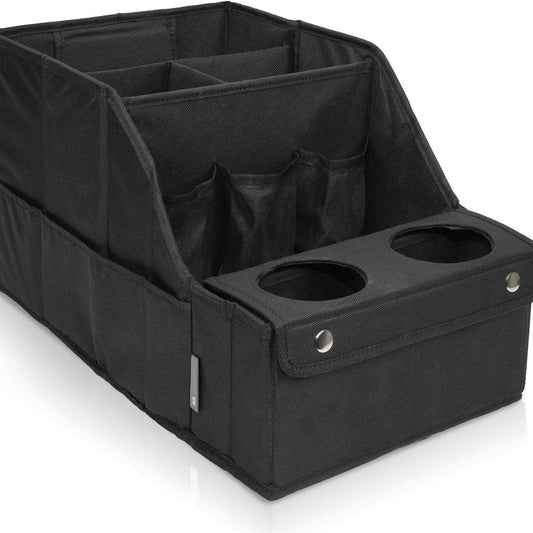 Car Seat Organizer- Backseat Car Organizer with 11 Storages Compartments and 2 Cup Holders, Organizers and Storage, Front Seat for Travel Kids,Black
